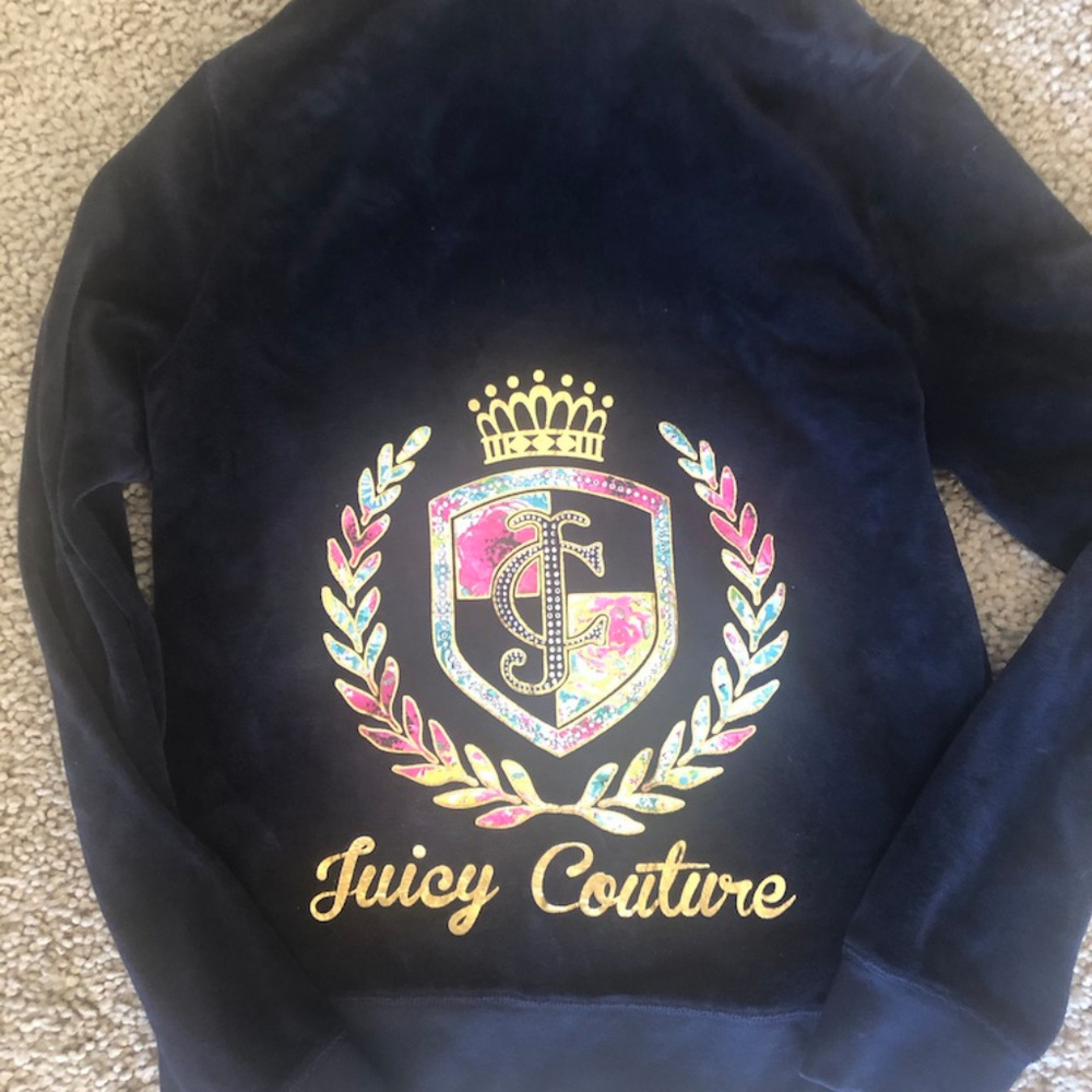 Juicy Couture  Teen Jacket Navy with Gold and Pink